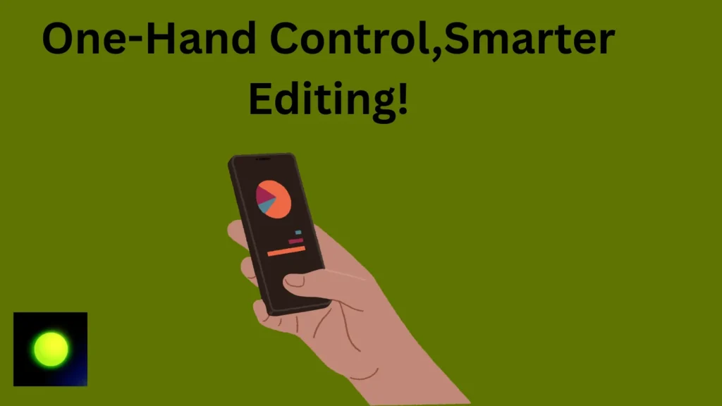 Smartphone interface showing a user-friendly editing layout optimized for one-hand use on Android devices

