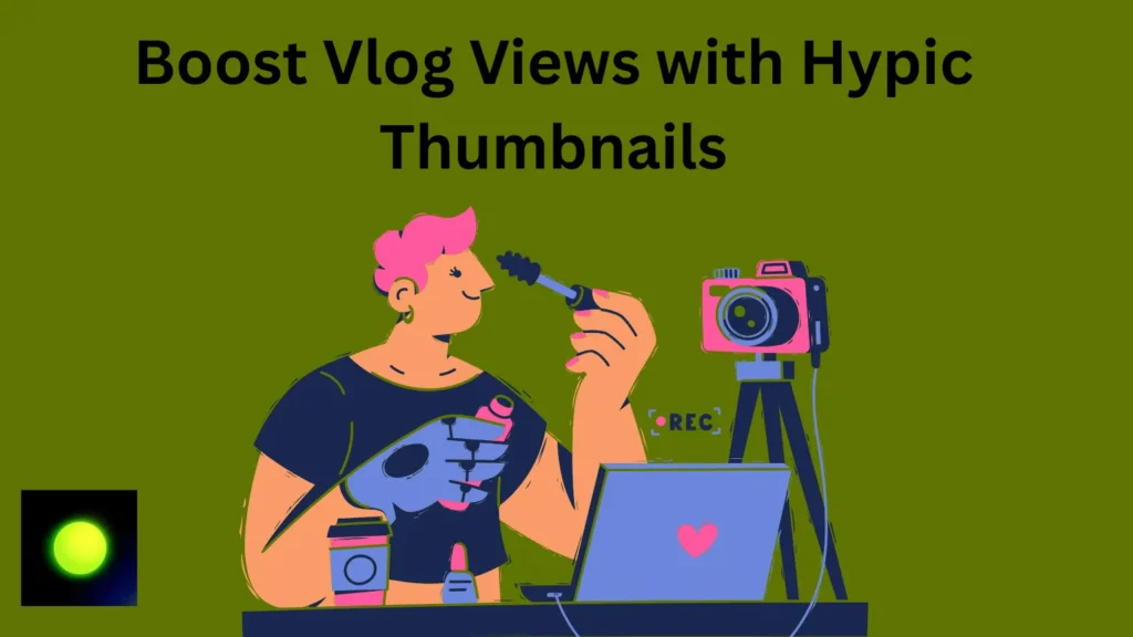 Hypic for Daily Vloggers – vlogger creating content with camera and laptop