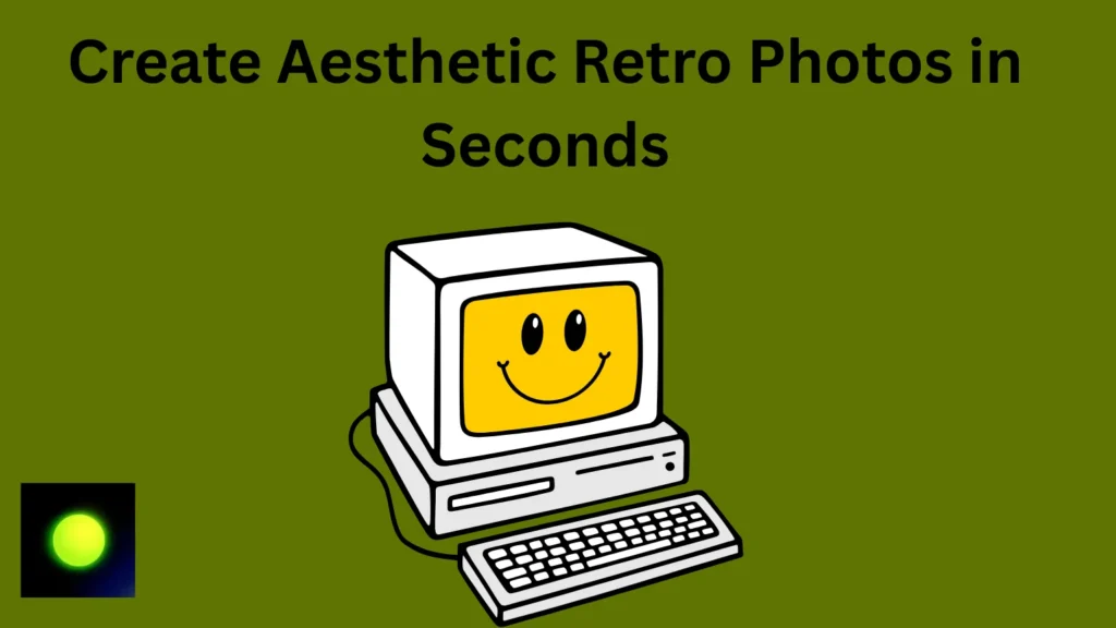 Aesthetic Edits with Hypic Filters shown on a computer screen, with a retro-style photo and a smile emoji being edited.