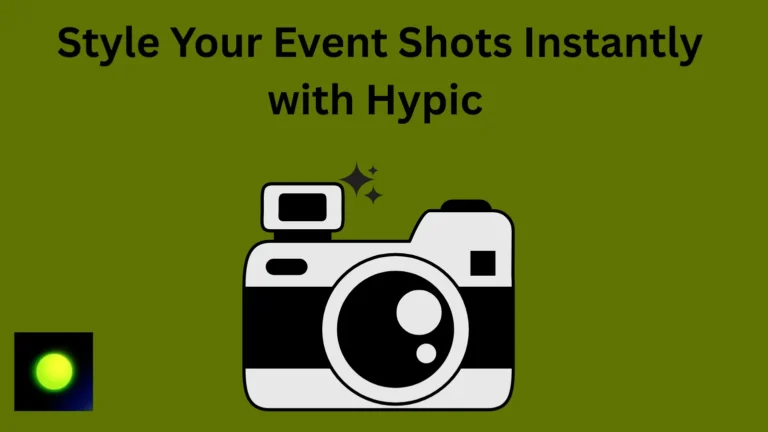A DSLR camera symbolizing professional event photography enhanced with Hypic templates
