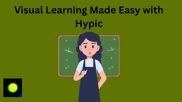 A classroom desk with educational visuals representing Hypic for Teachers and creative lesson design.